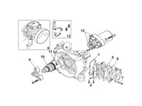 Eclaté boite à clapets, démarreur IAME X30